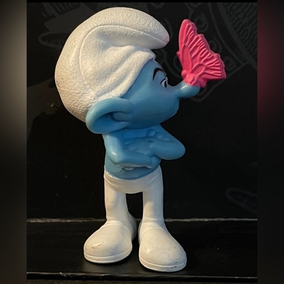 2011 McDonalds The Smurfs Grouchy Smurf Figure - Picture 2 of 6